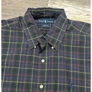 Polo Ralph Lauren Blake Multi Color Plaid Mens L Button Down Shirt Grid Check